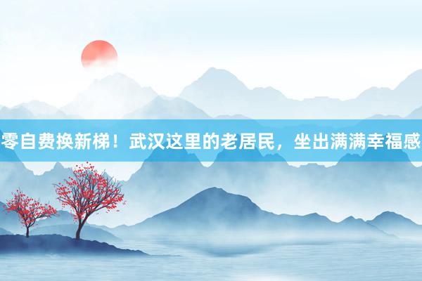 零自费换新梯！武汉这里的老居民，坐出满满幸福感