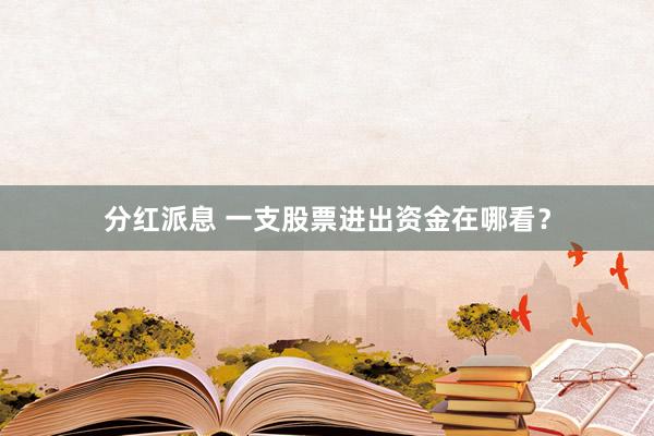 分红派息 一支股票进出资金在哪看？